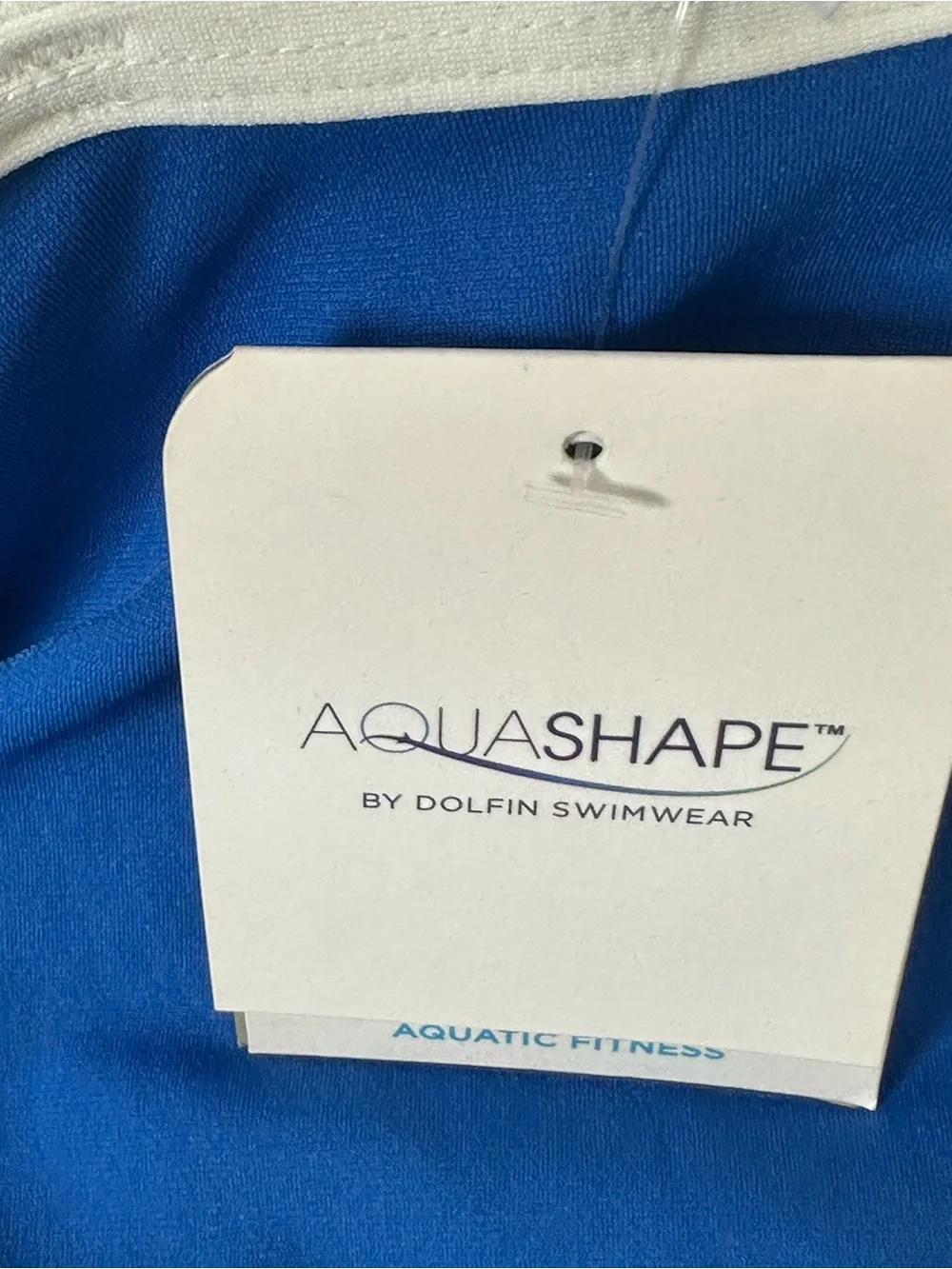 AquaShape by Dolfin Blue White One Piece Swimsuit Size 6 NWT